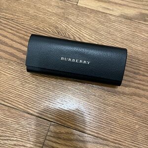 Burberry Black Leather Eyewear Case